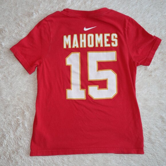 Boys Size 7 Nike Kansas City Chiefs Patrick Mahomes #15 Red NFL Cotton T-Shirt - Picture 4 of 5